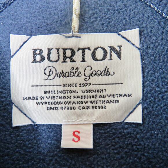 Burton Women's Crown Pulllover Hoodie Navy and Brown Geometric Sweatshirt - Picture 6 of 6